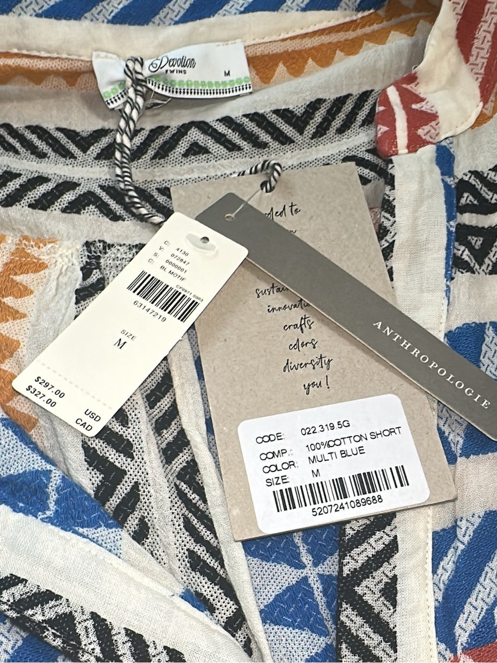 Anthropologie devotion NWT ELLA Multi Pattern Boho Midi. (Mix31) - Picture 5 of 6